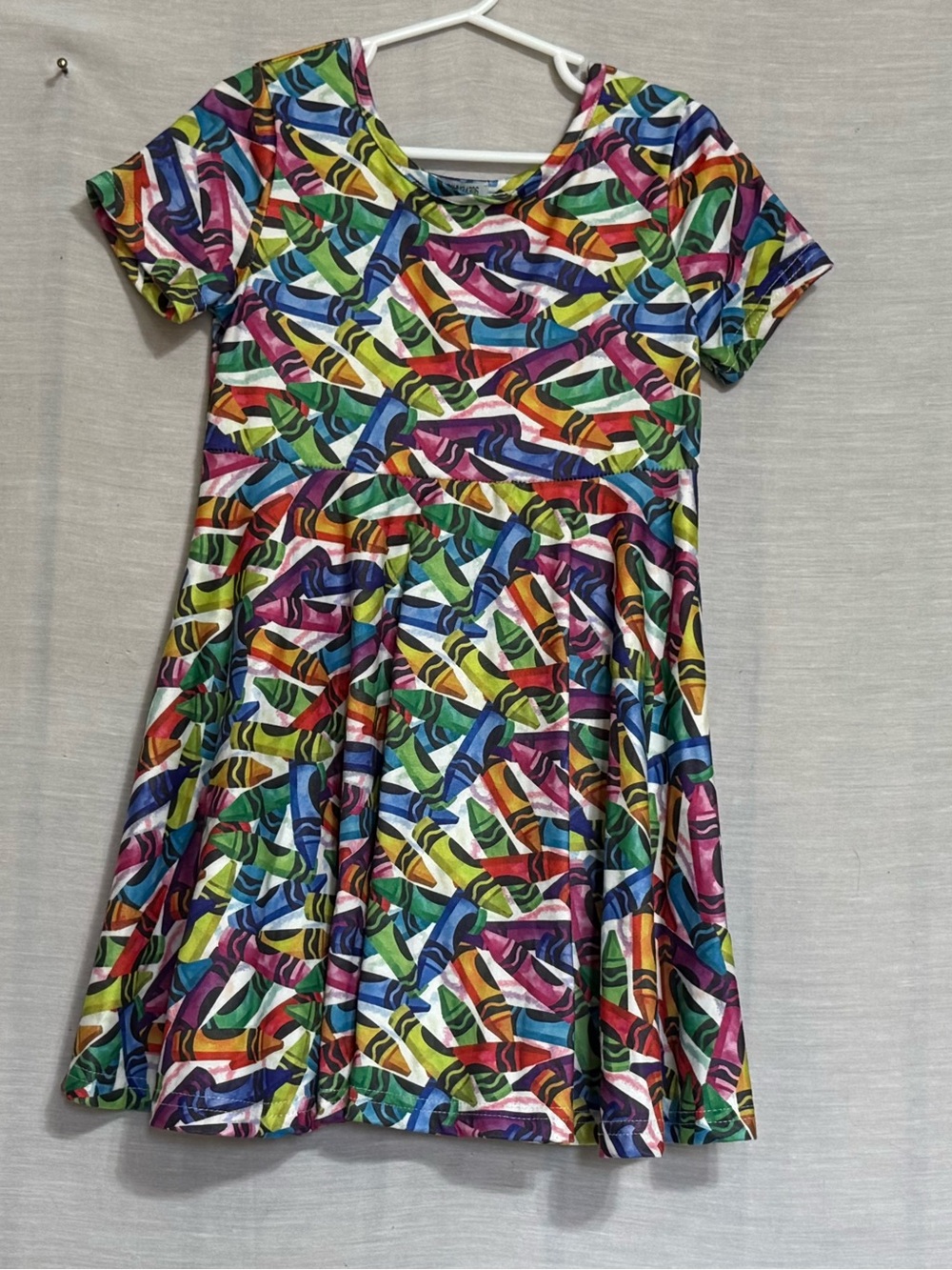 Mia Belle Girls 5Y Colorful Crayon Print Twirl Dress NWOT